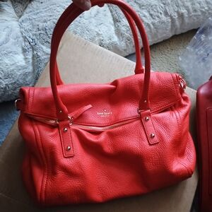 Kate Spade Cobble Hill Red Leather Shoulder Satchel